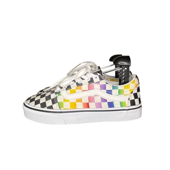 VANS Ward 'Rainbow Checkerboard' 500714 W7 Skate Sneakers Trainers - Picture 1 of 6